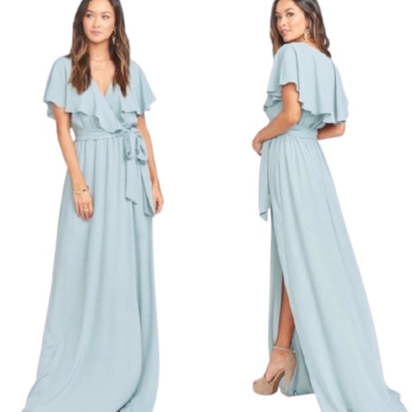 Show me your mumu Audrey Maxi Dress S Steep blue - Picture 2 of 14